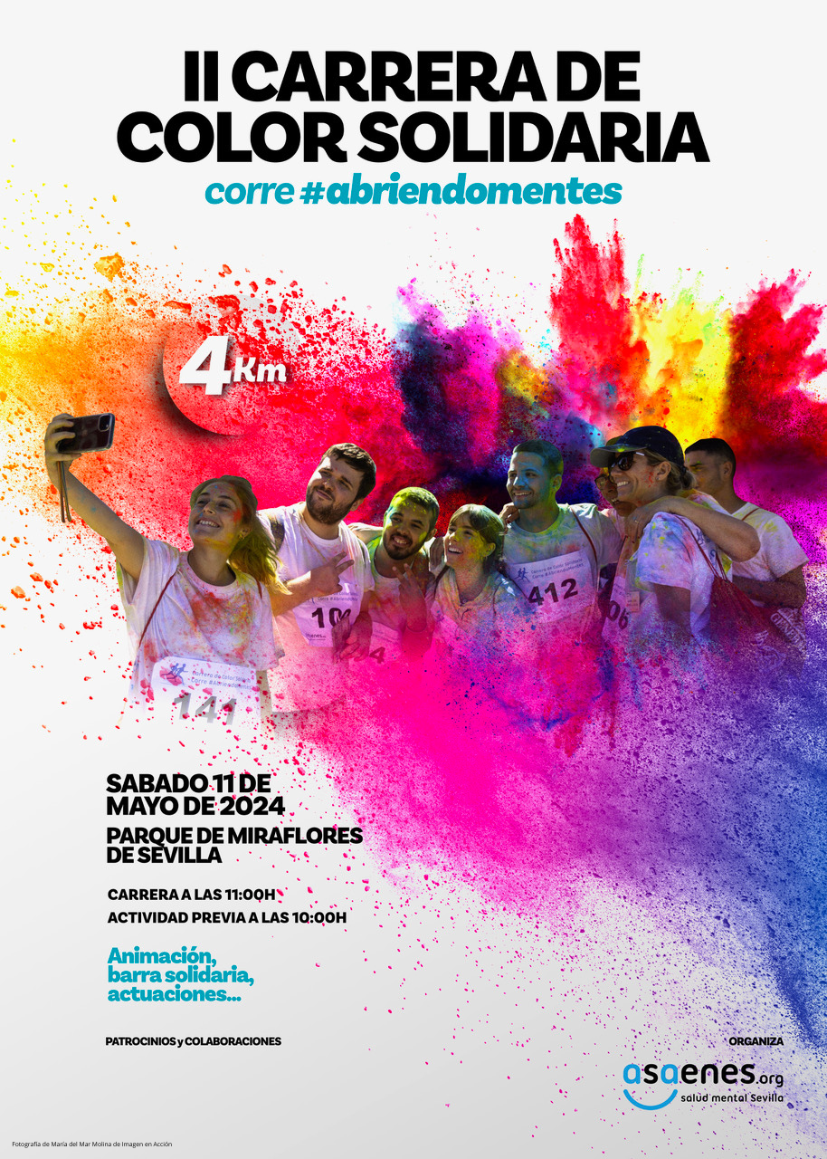 Abierto el plazo de inscripciones para la II Carrera de Color Solidaria “Corre #AbriendoMentes”